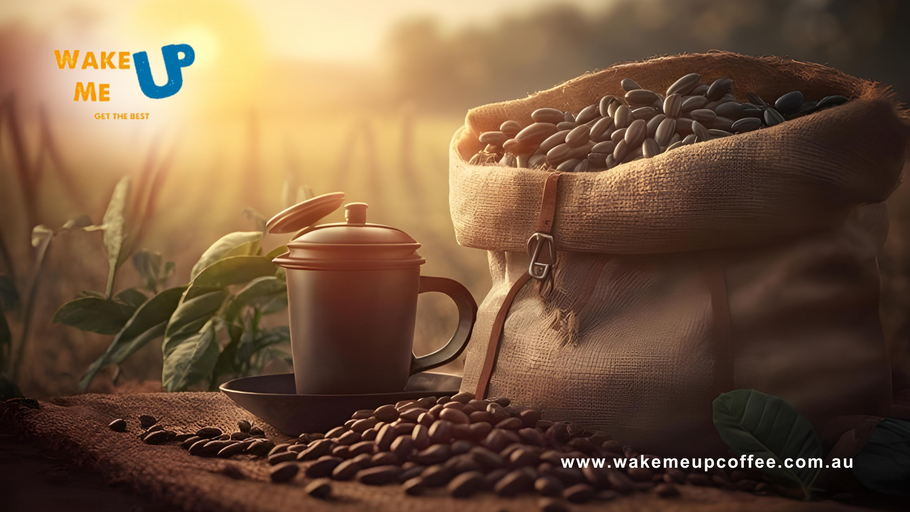 Enjoy a peaceful sunset with fresh Organic coffee beans.